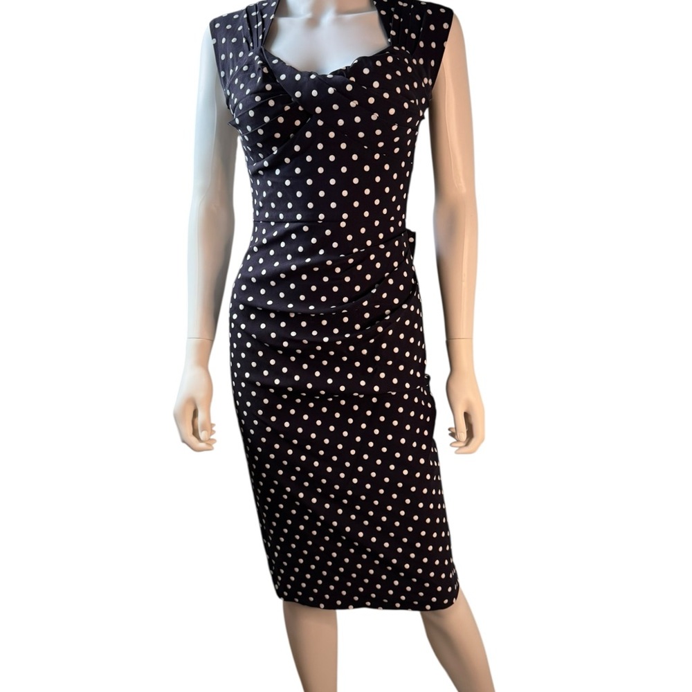 Stop Staring! Rockabilly Wiggle Polka Dot Dress